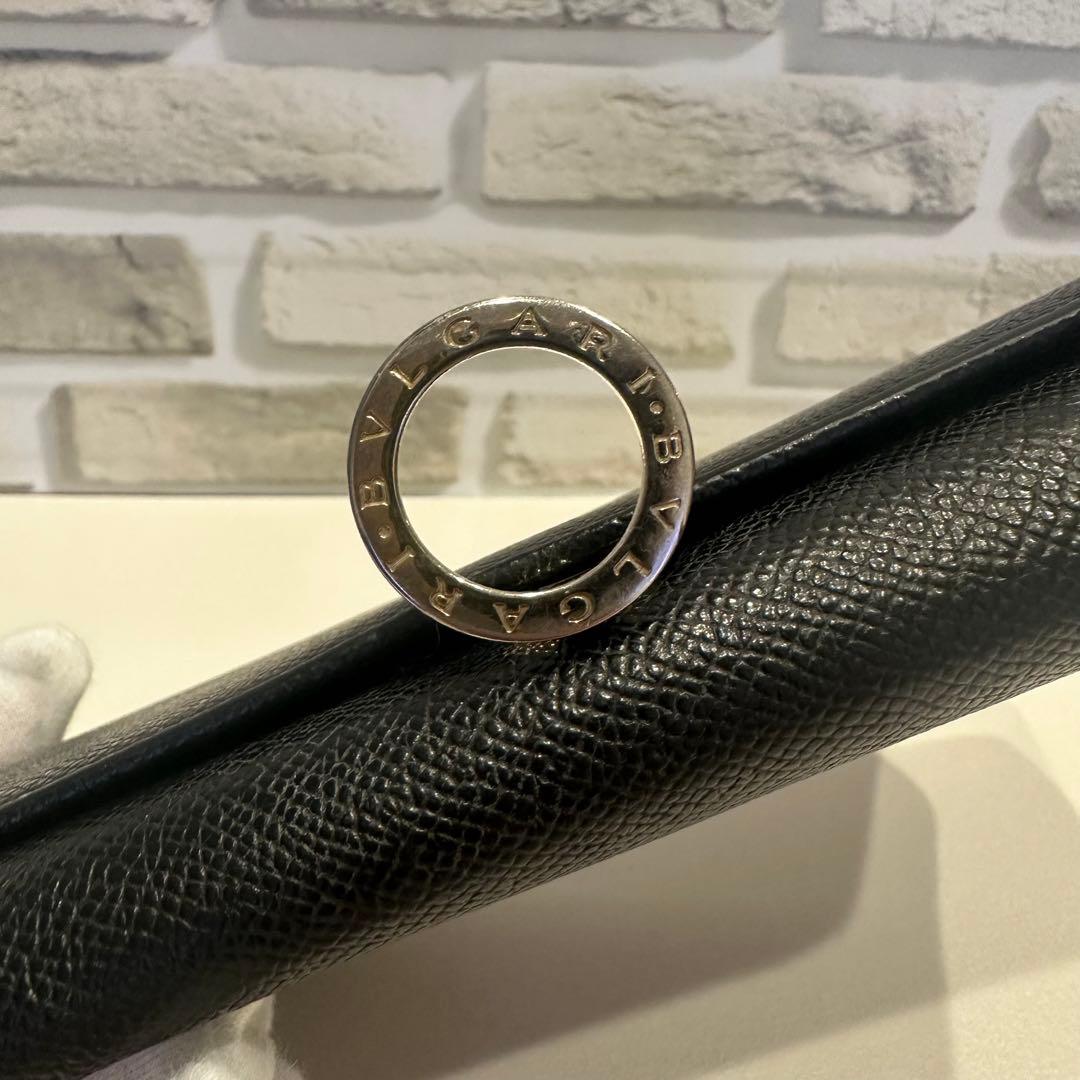 【美品】Bvlgari ブラックレザー長財布