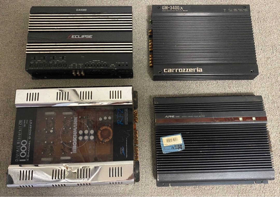 ジャンク品　アンプセット　イクリプス　アルパイン カロッツェリア　ボッシュマン