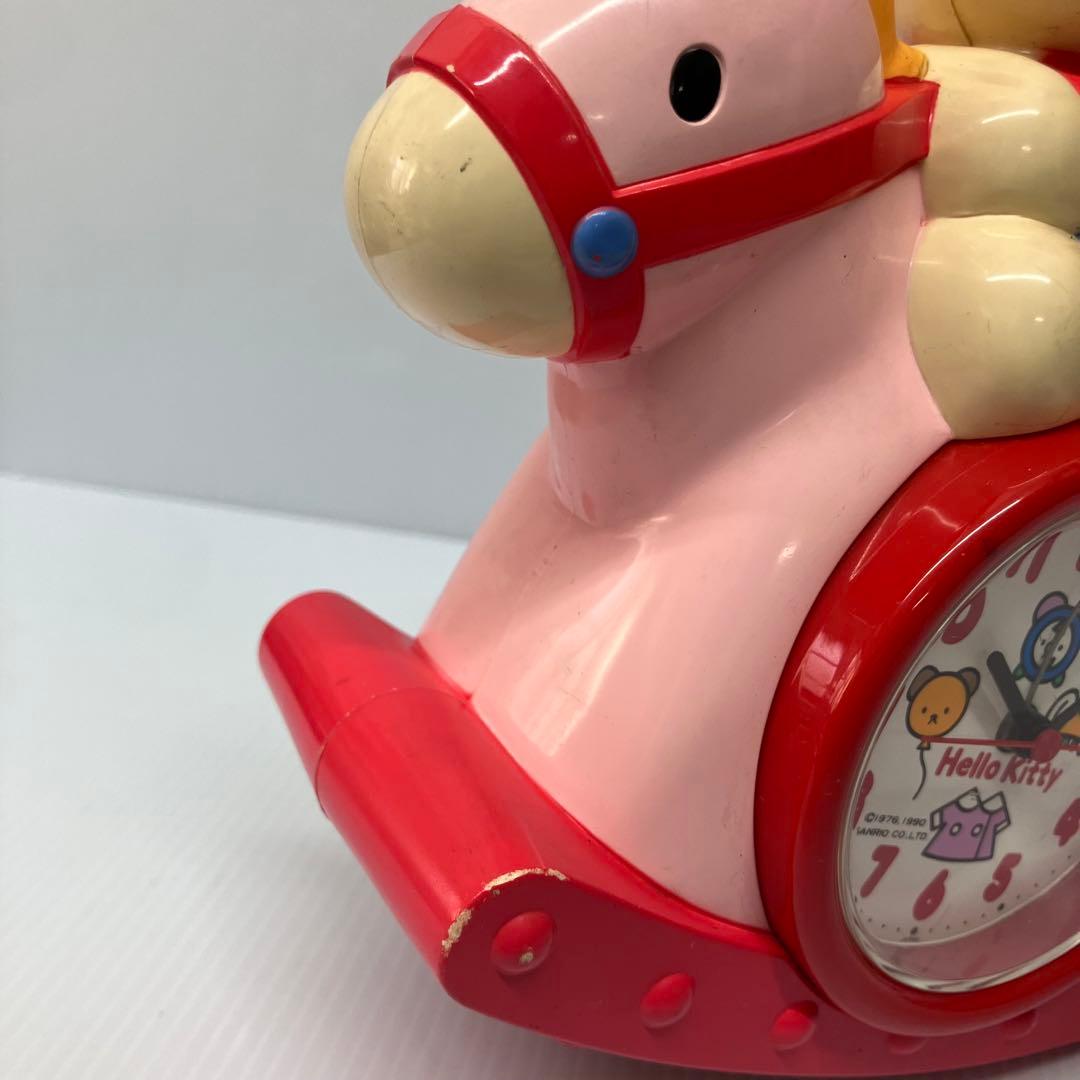 【HELLO KITTY】おしゃべり目覚まし時計　木馬キティ　当時物　希少　レア