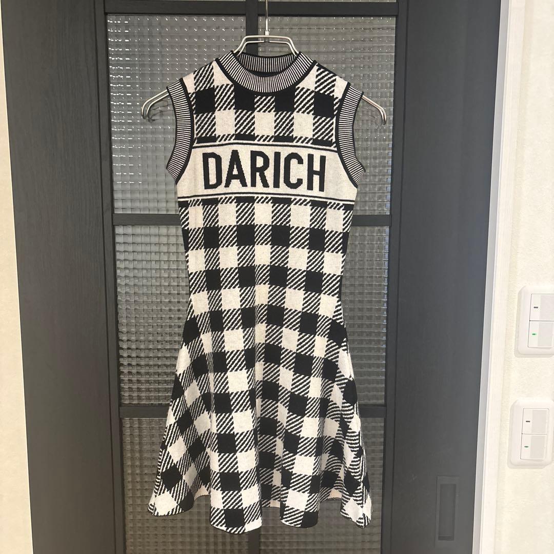 Darich チェック柄 ノースリーブミニワンピース フリーサイズ
