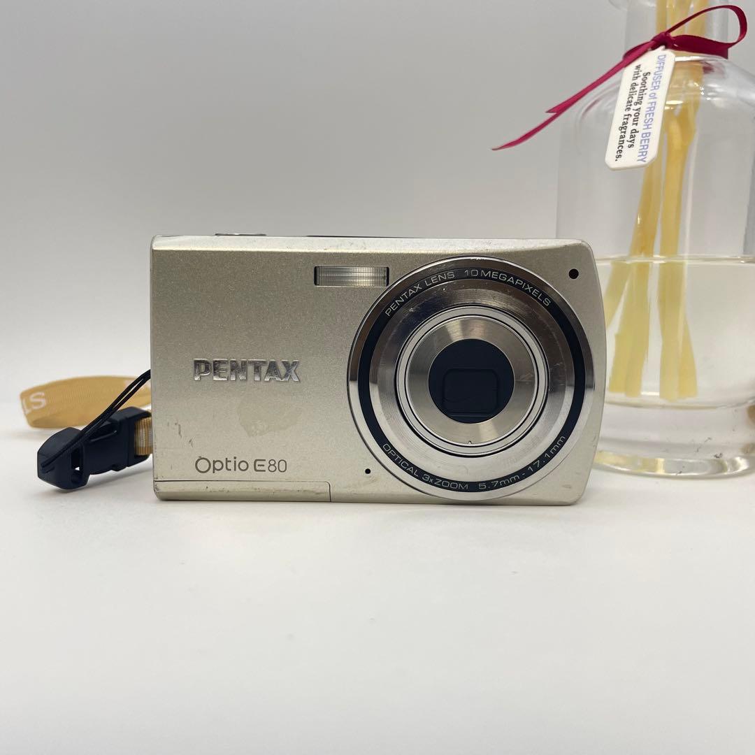 スマホ転送OK✨PENTAX Optio E80✨動作確認済 単三電池 可愛い❤️