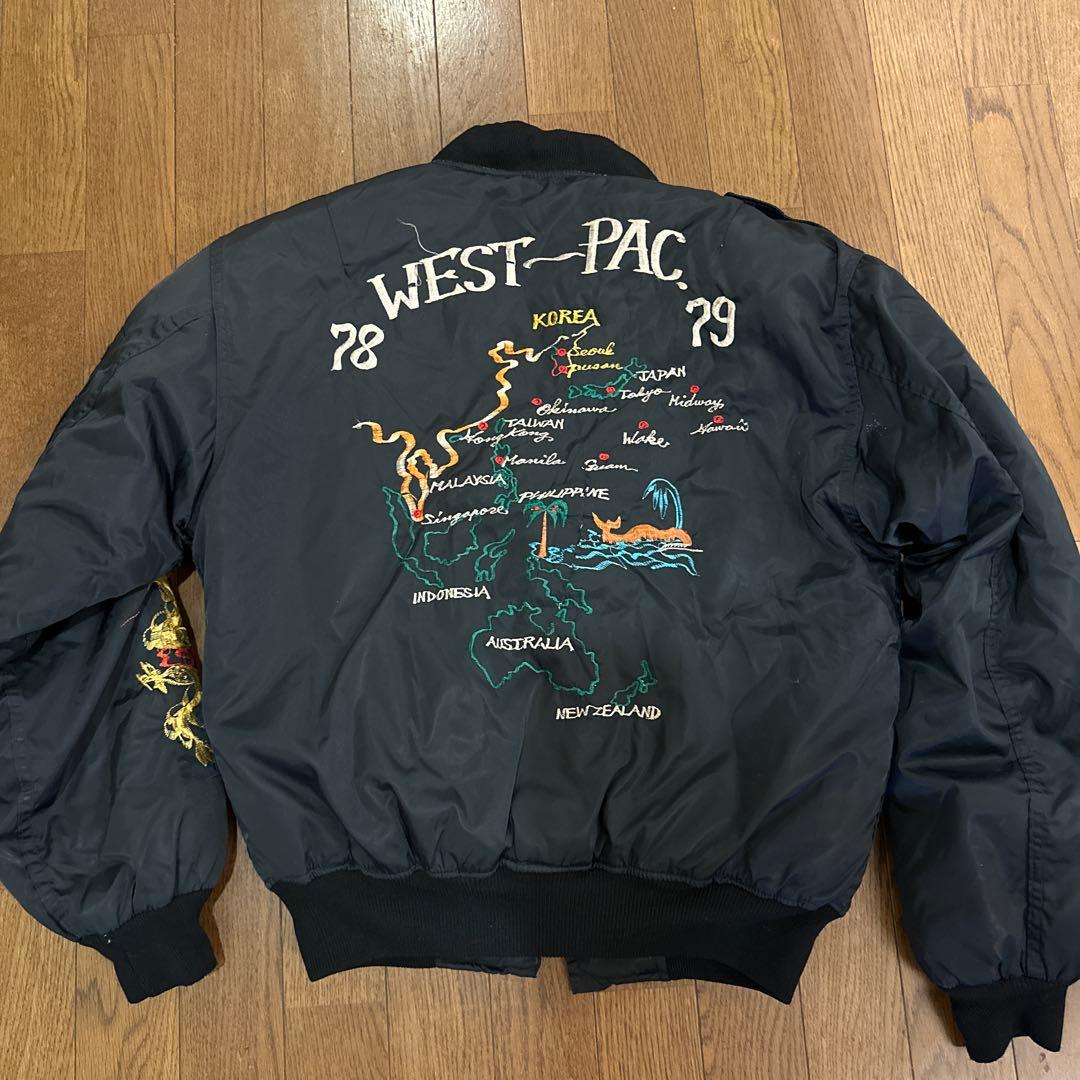 ツアージャケットドラゴン刺繍 スカジャン WEST-PAC 1977 - 78
