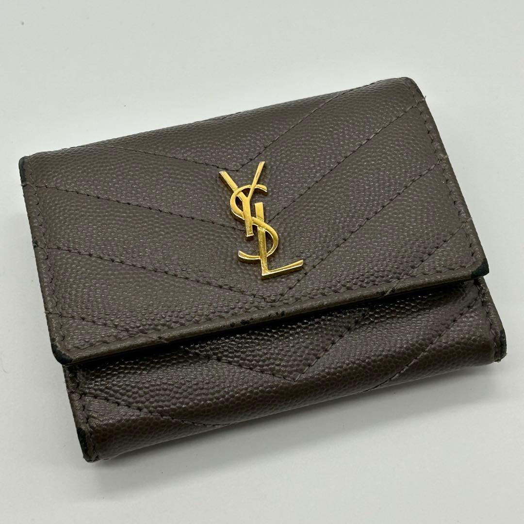 美品 SAINT LAURENT サンローラン 6連キーケース グレー