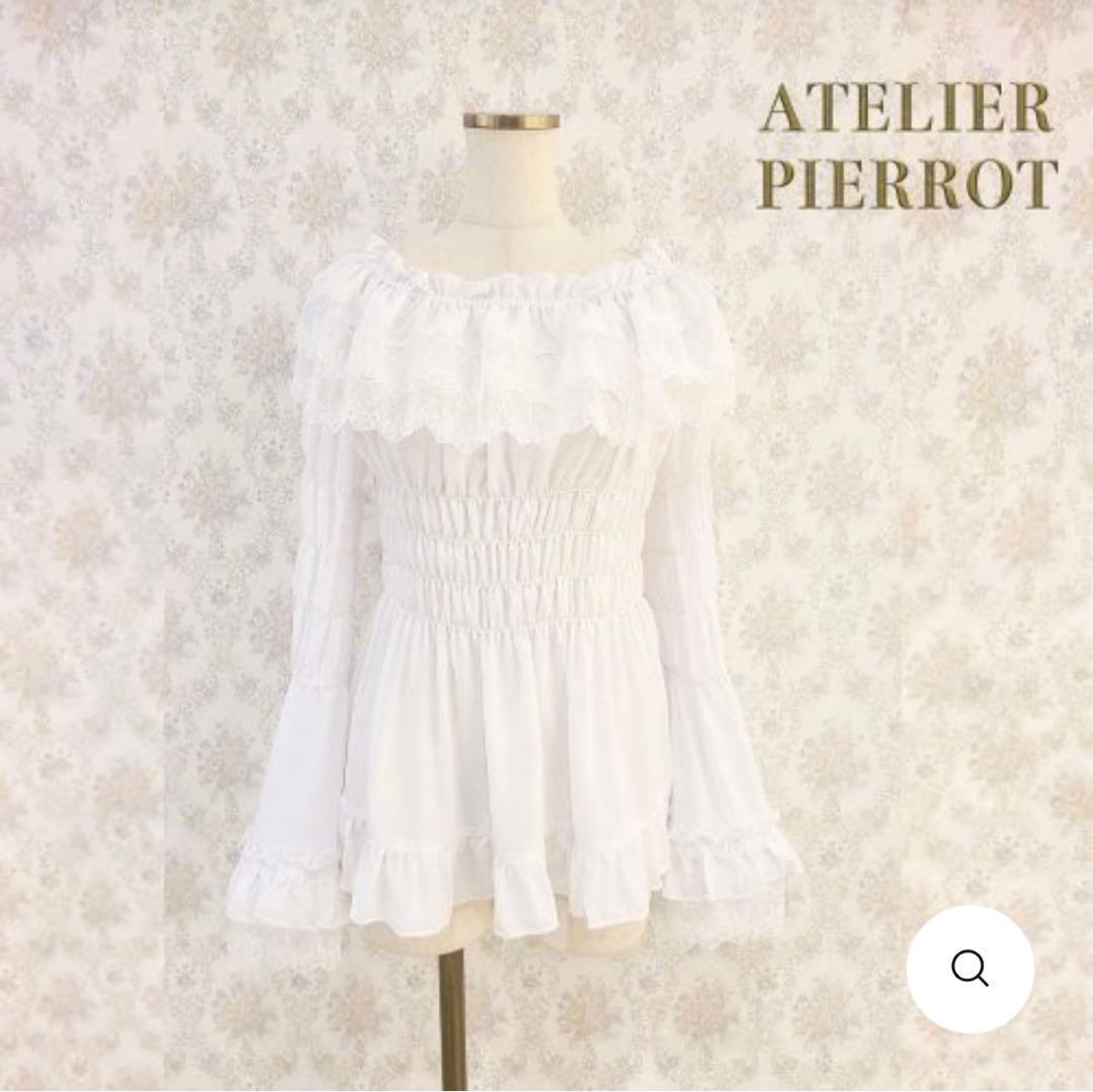 ATELIER PIERROT/シャーリングプリンセススリーブブラウス