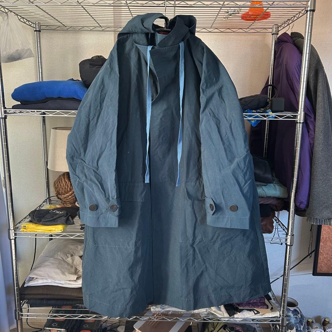 Leh ダークブルー オーバーコート Mサイズ ネイビー