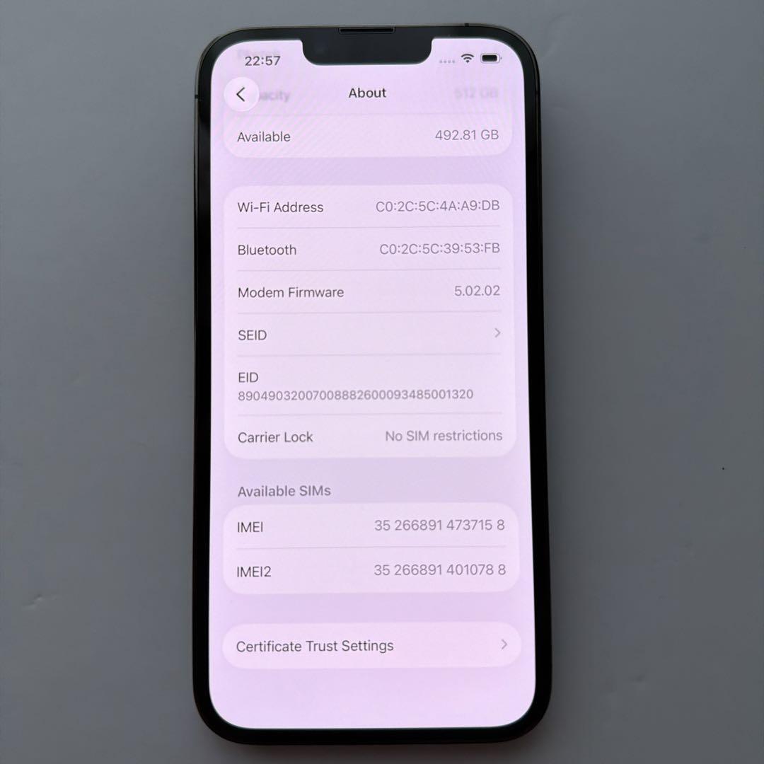 美品 iPhone 13 Pro 512GB 米国版 シャッター音なし