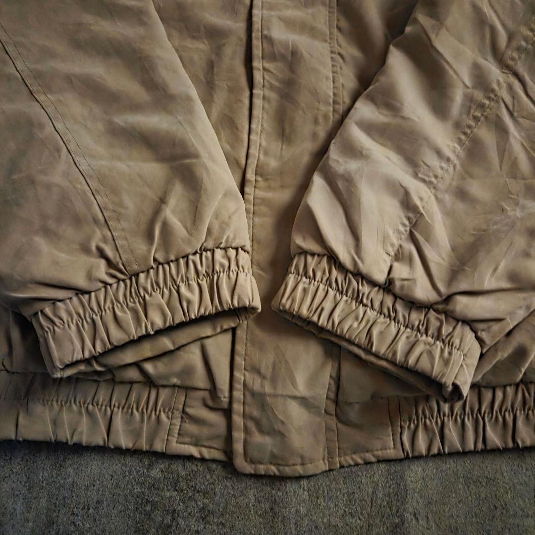 名品90sセントジョンズベイ ボンバージャケット ピーチスキンコヨーテ短丈身幅広