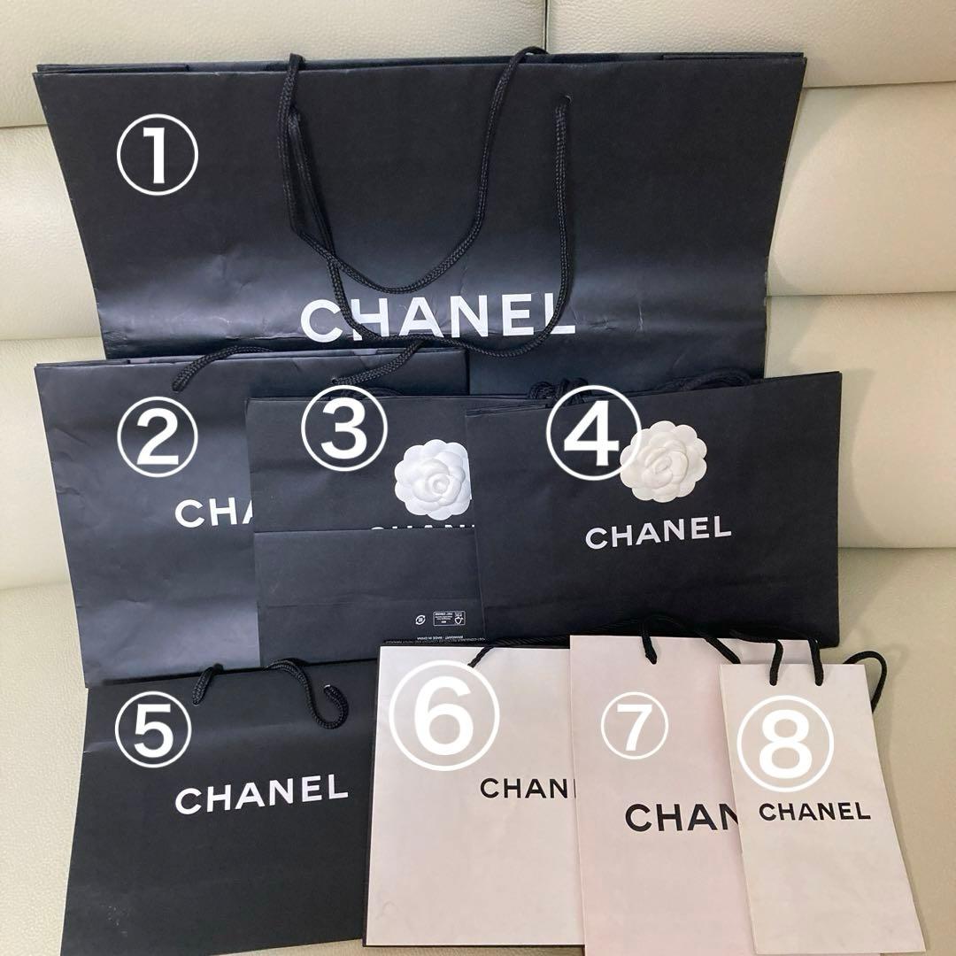 CHANEL ショッパー包装紙& 大きいサイズマグネット式箱、靴入れ空箱&リボン