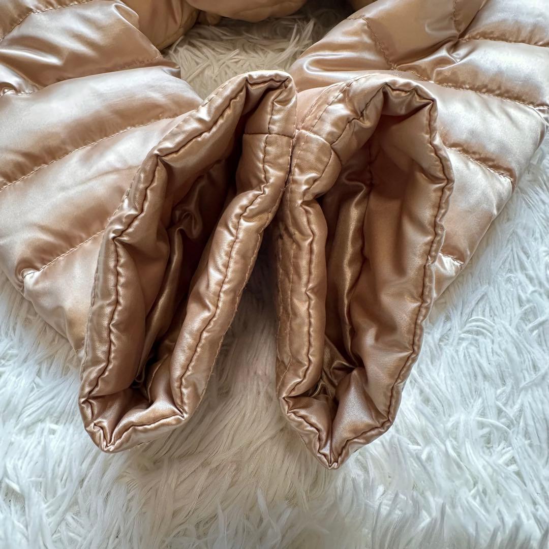 マックスマーラ ステュディオ ダウンコート Aライン ハイネック ベージュ 光沢