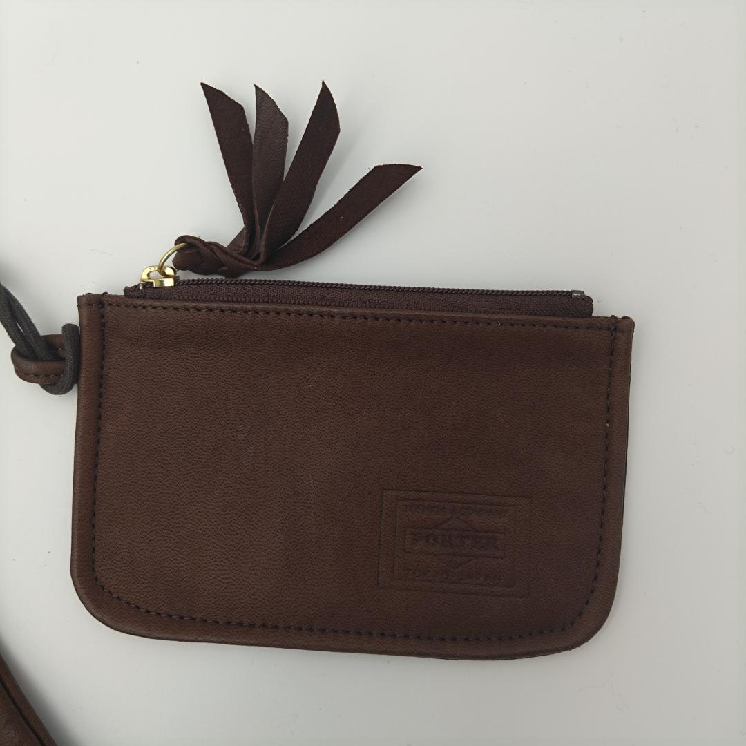 PORTER FRANK ポーター ブラウンレザー トートバッグ ポーチ