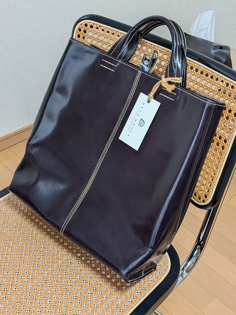 DEUX MONCX 本革トートバッグ ダークブラウン