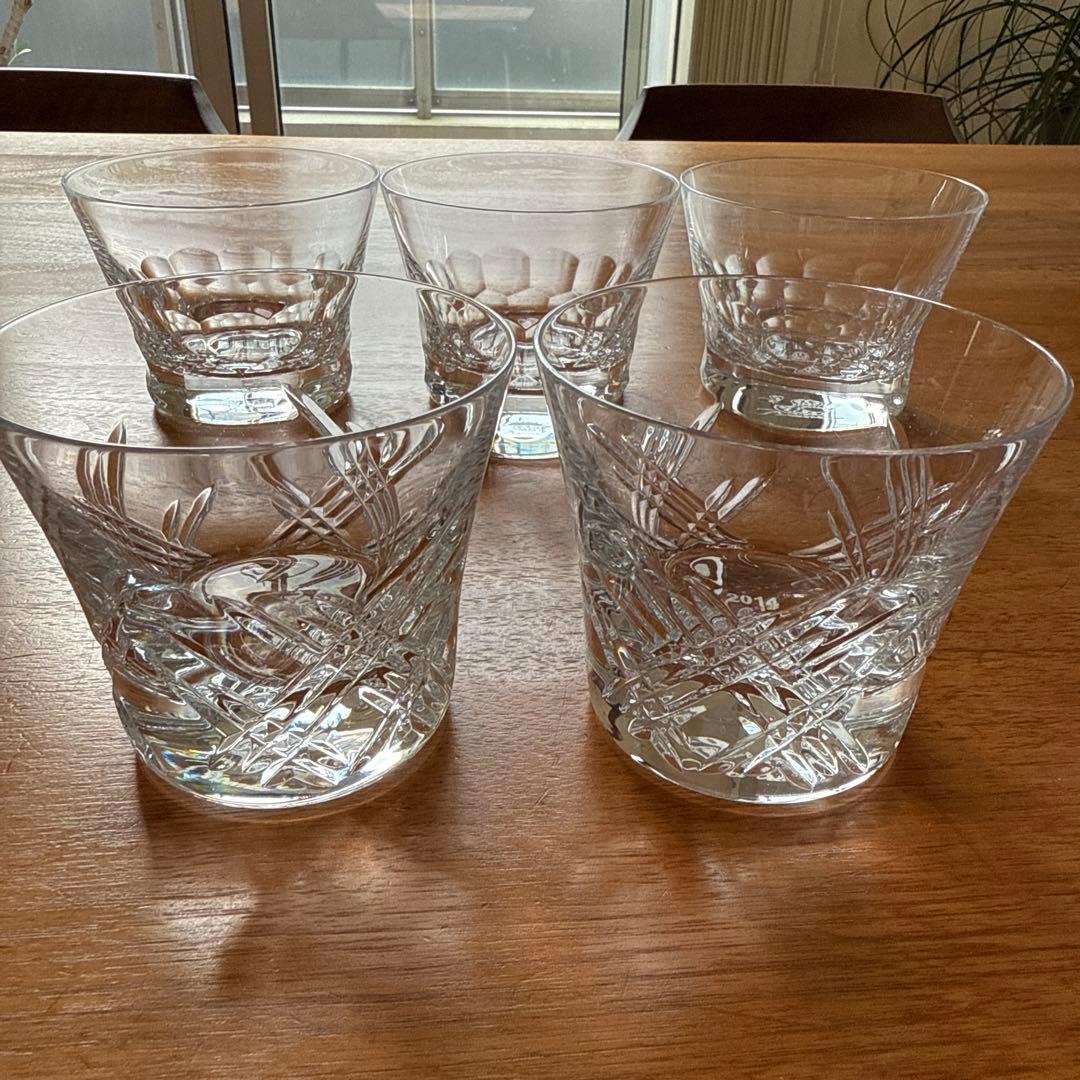 Baccara バカラグラス5点　2014×2個/2013×3個