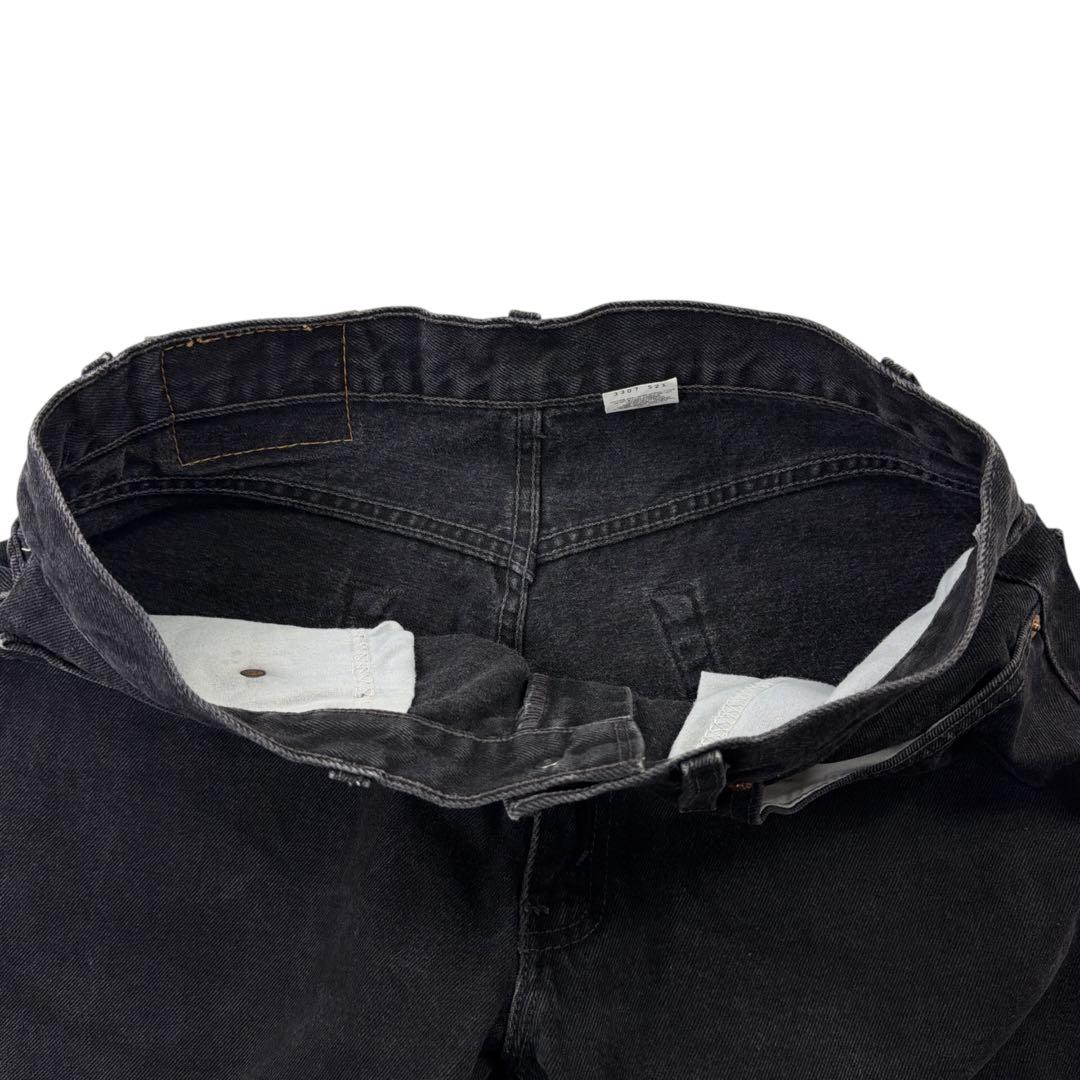 【先染め】90s Levi's 550 デニム ブラック ジーンズ 黒 W34