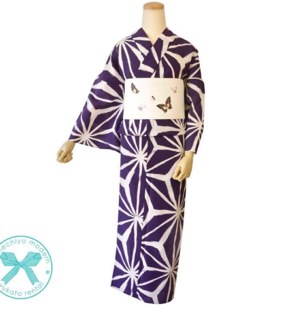 豆千代モダン☀︎麻の葉の浴衣L
