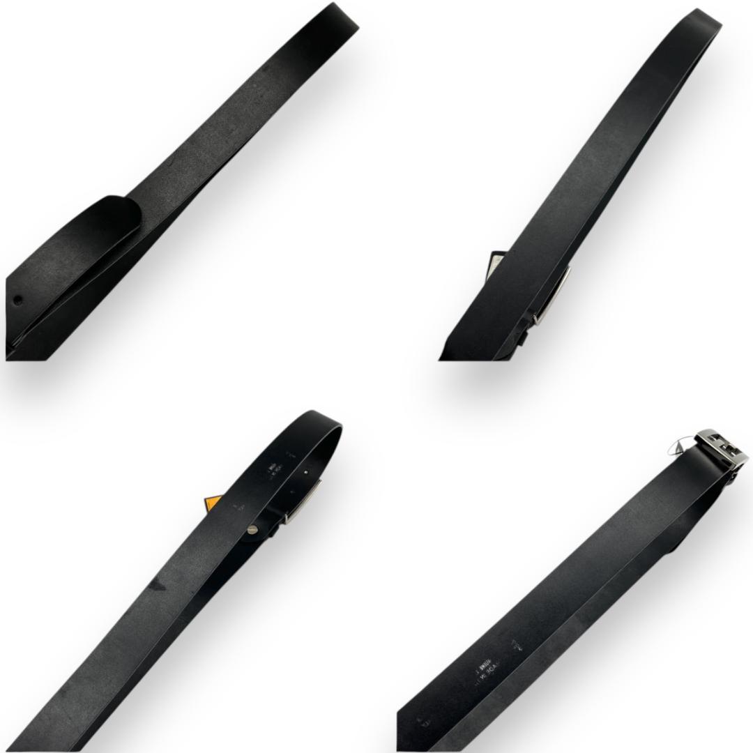 FENDI フェンディ FF金具 ベルト シルバー ブラック イタリア製