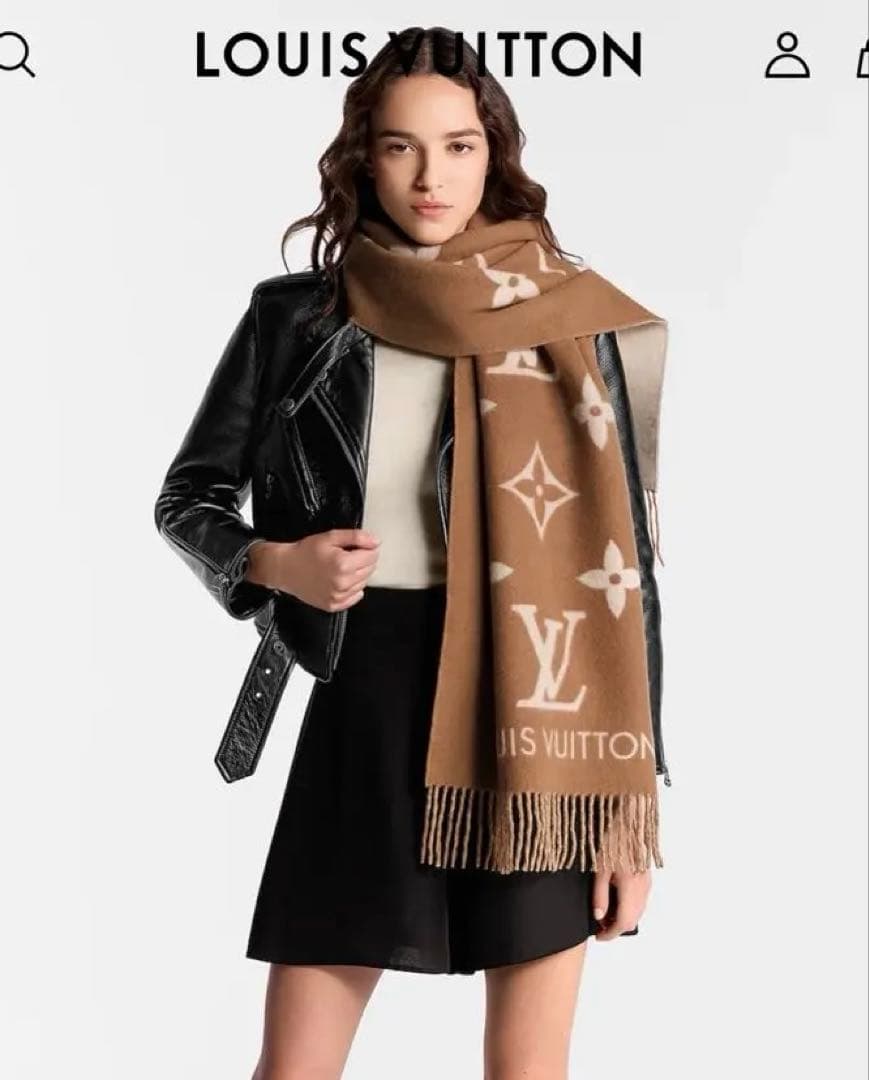 LOUIS VUITTON ルイヴィトン　マフラー レイキャビック　ベージュ