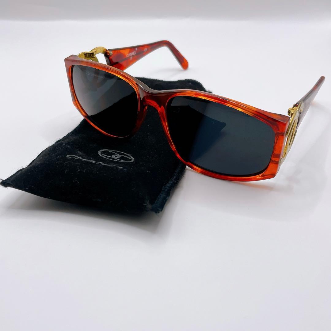 シャネル サングラス ココマーク 02466 べっ甲調　ブラウン　レディース