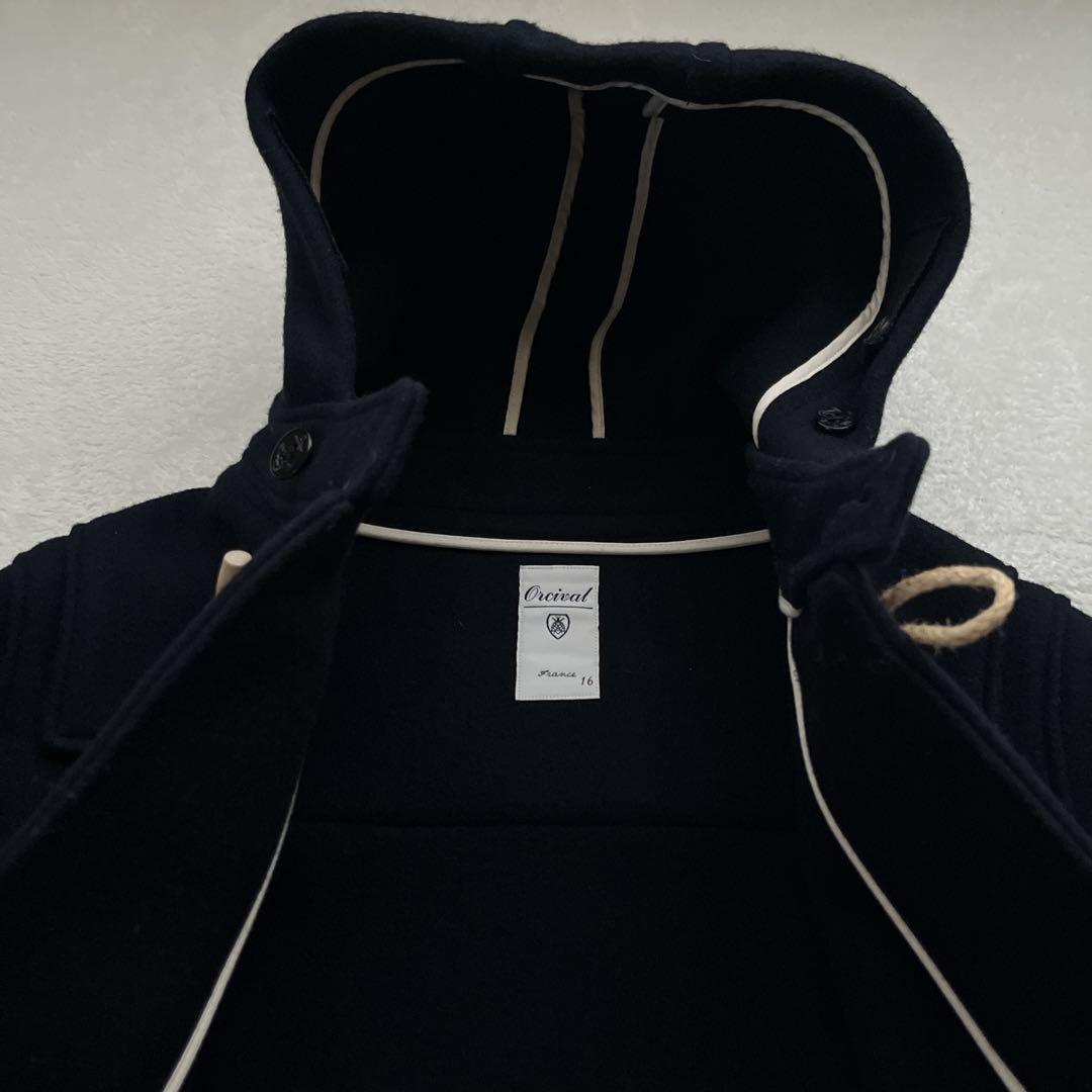 Ayumi【ORCIVAL】 メルトンダッフルコート　ロング　ネイビー