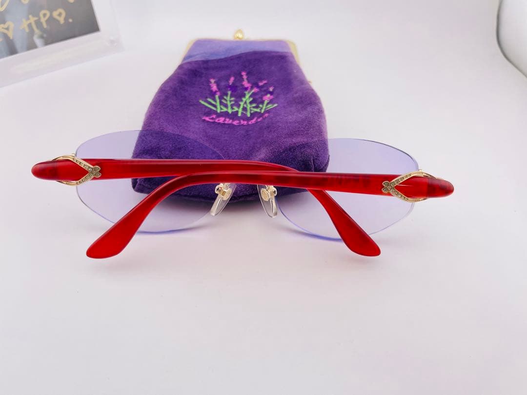 中村勘三郎 ダイヤ付き 日本製 眼鏡 ビンテージ フレーム 希少美品　人気 6