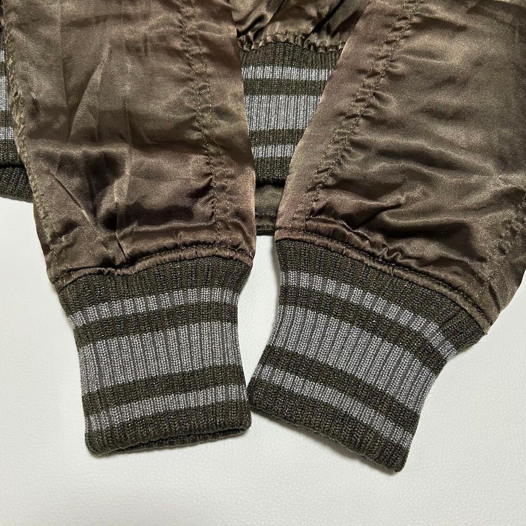 ヒステリックグラマー 中綿ブルゾン スカジャン カーキ バック刺繍