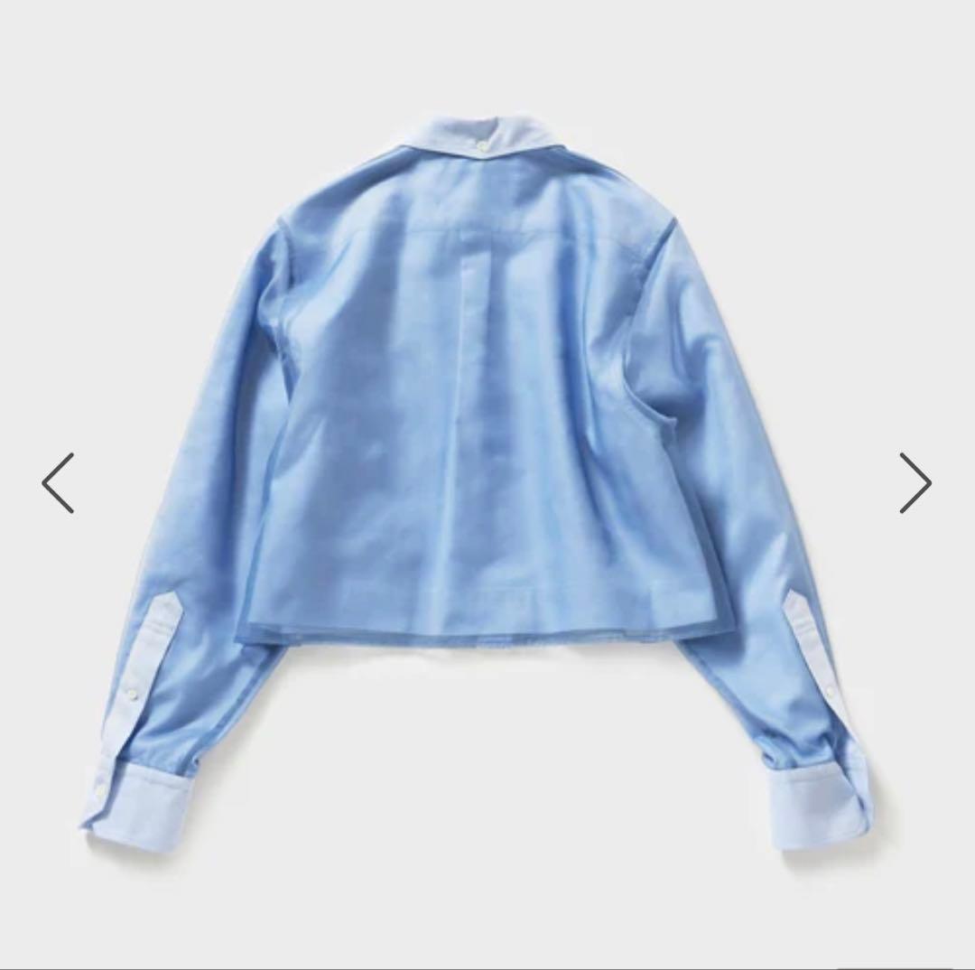 HYKE ▪️25AW▪️LAYERED OXFORD SHEER SHIRT