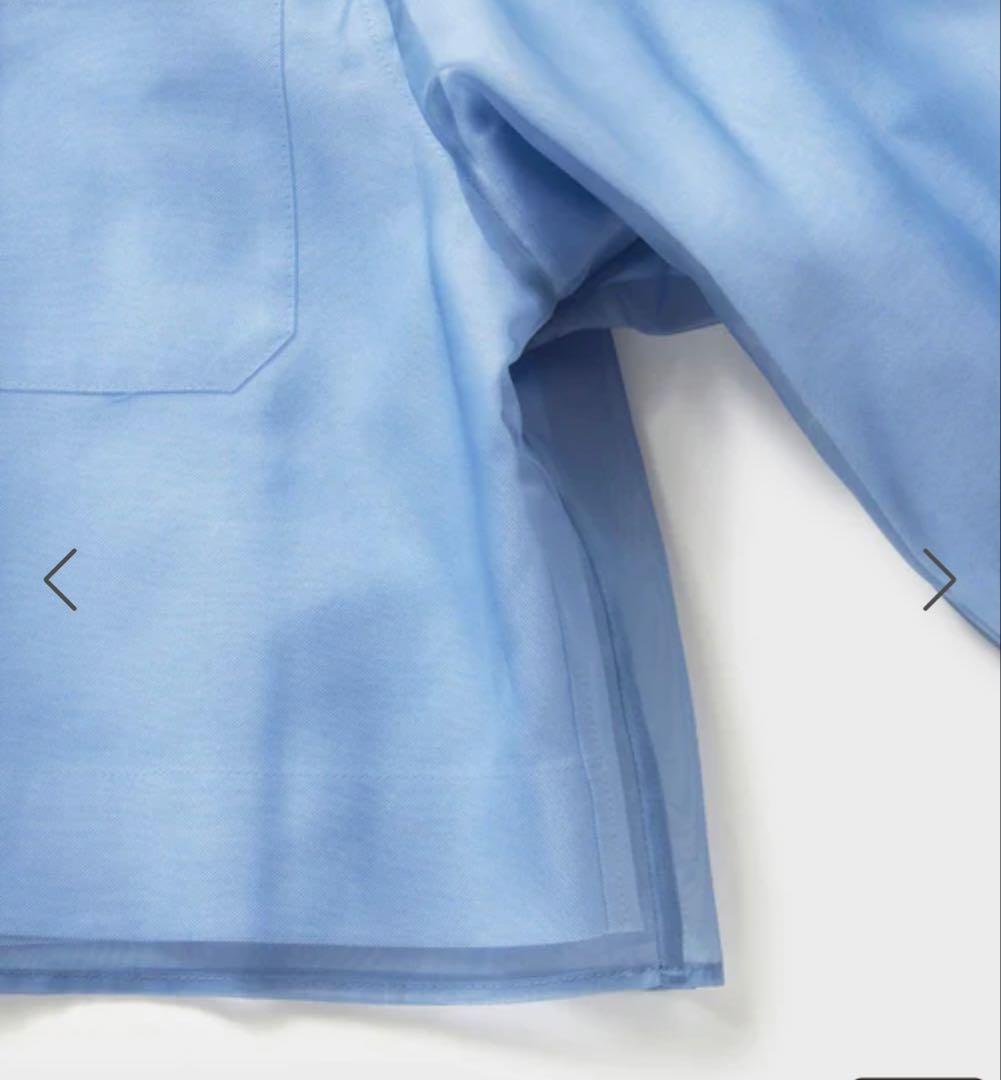 HYKE ▪️25AW▪️LAYERED OXFORD SHEER SHIRT