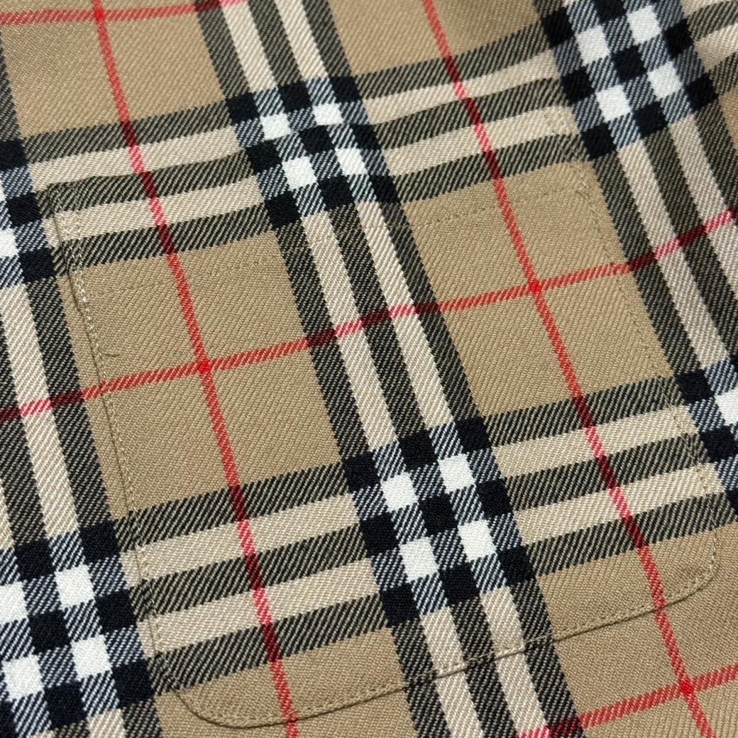 希少サイズ BURBERRY 金ロゴボタン ノバチェック シャツ ヴィンテージ