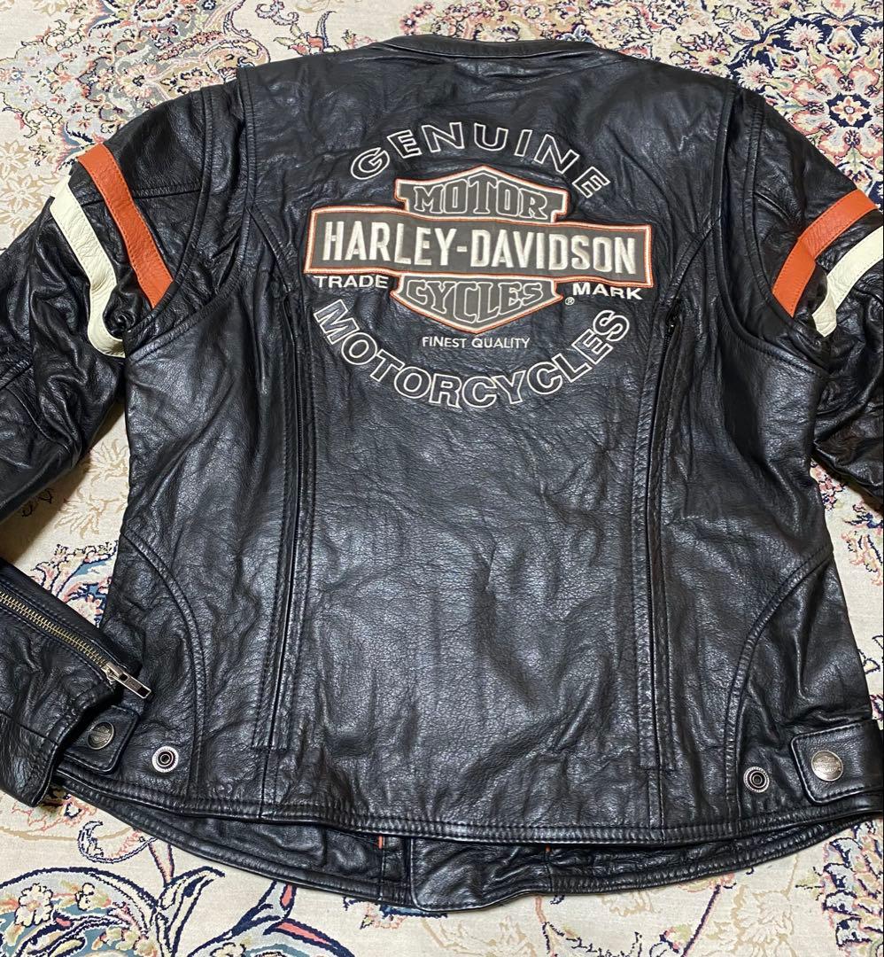 新品未使用HARLEY-DAVIDSON ブラックレザーロゴジャケット 在庫限り