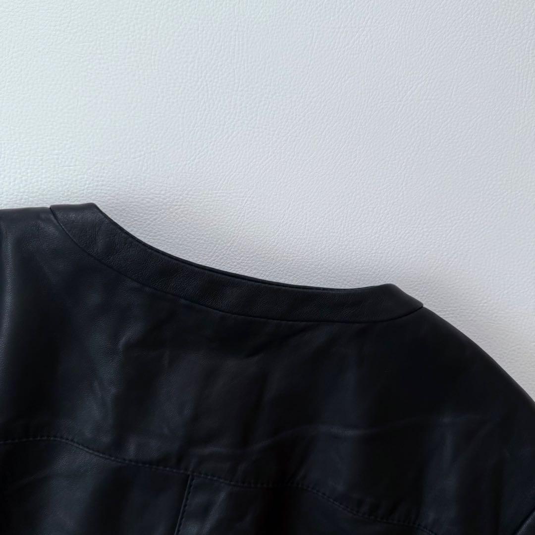 未使用に近い✨サイズ44✨23区 中村アン着用　ラムレザージャケット　黒　希少