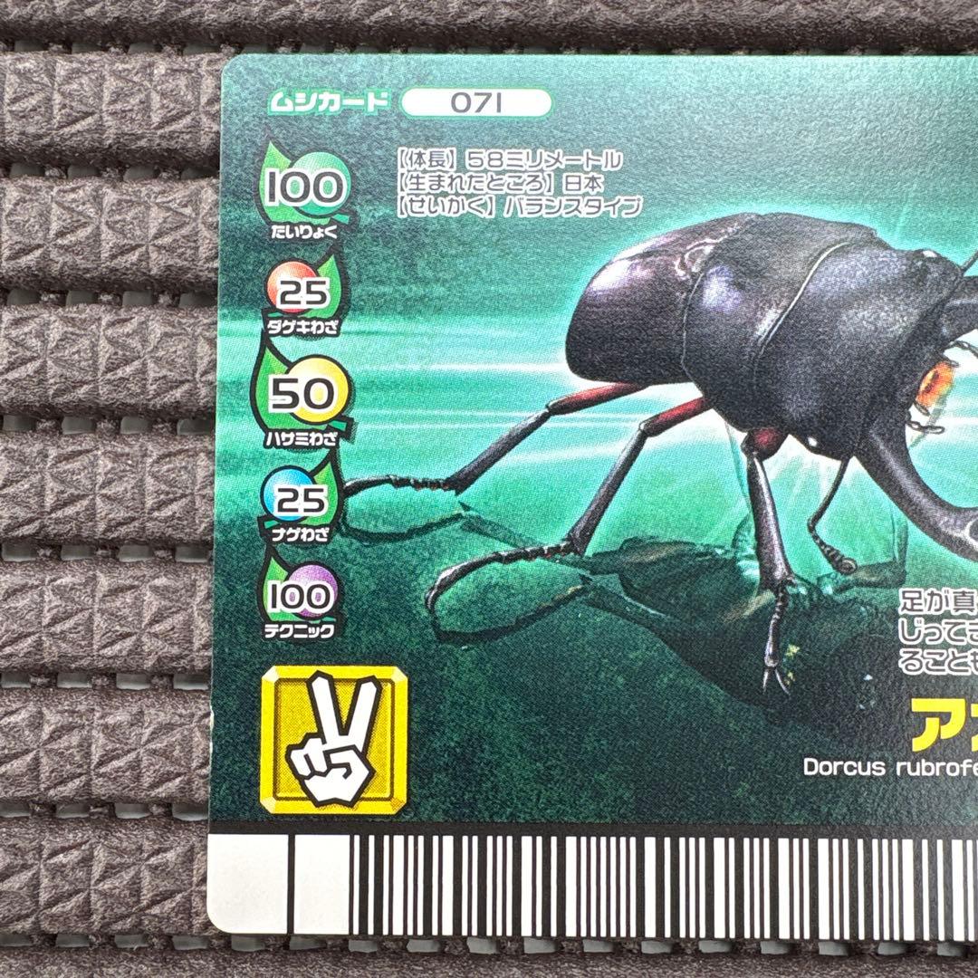 希少 ムシキング アカアシクワガタ アダー フォレストグリーン レアカード