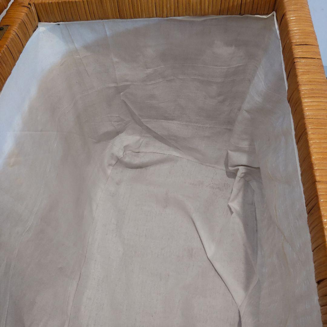 【ラタン収納ボックス】大型 籐製品 昭和レトロ かご バスケット