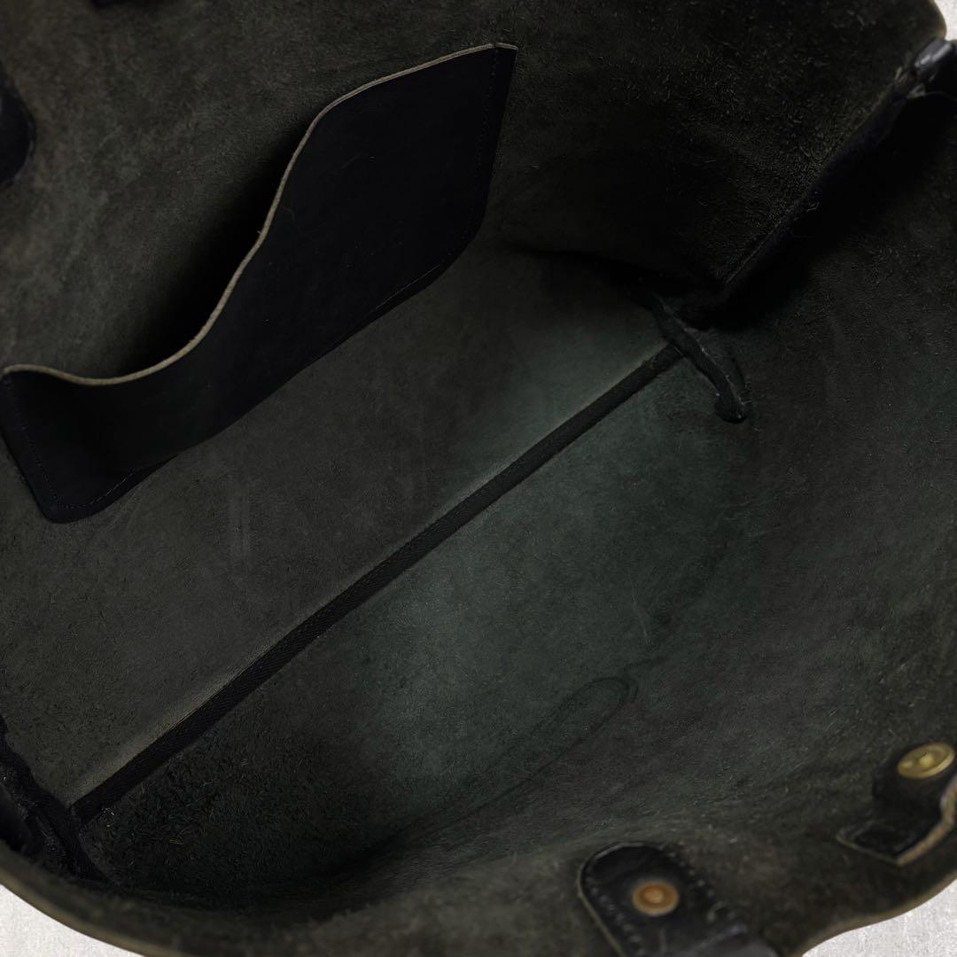 BOBSLOW BEAMS別注 Bono 栃木レザー トートバッグ ブラッ