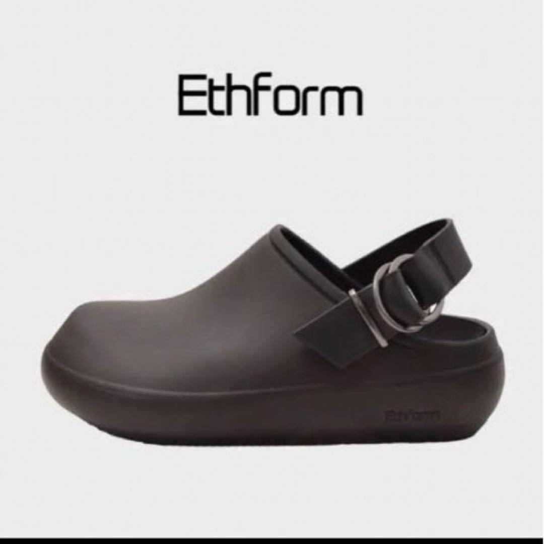 エフォーム Ethform サボサンダル S 黒 美品