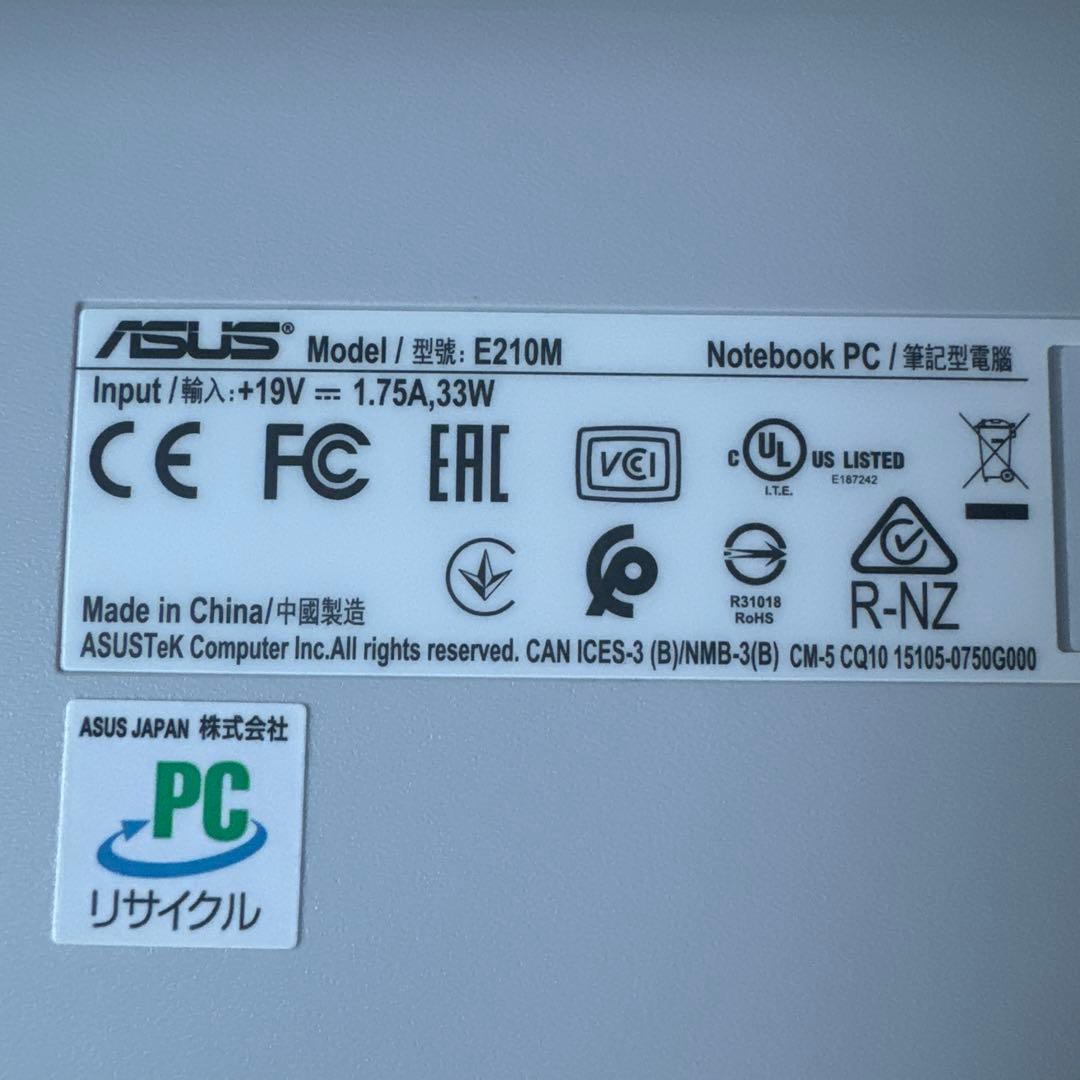 ASUS ノートパソコン E210MA-GJ003W ノートPC
