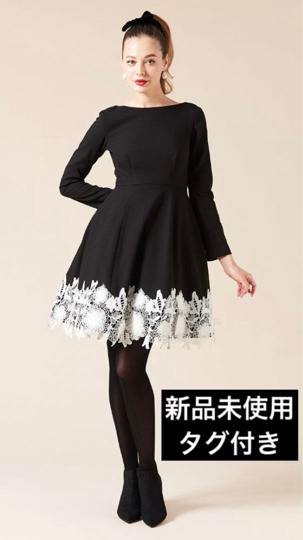 新品タグ付き☆JENNEラグジュアリーレースヘムワンピース