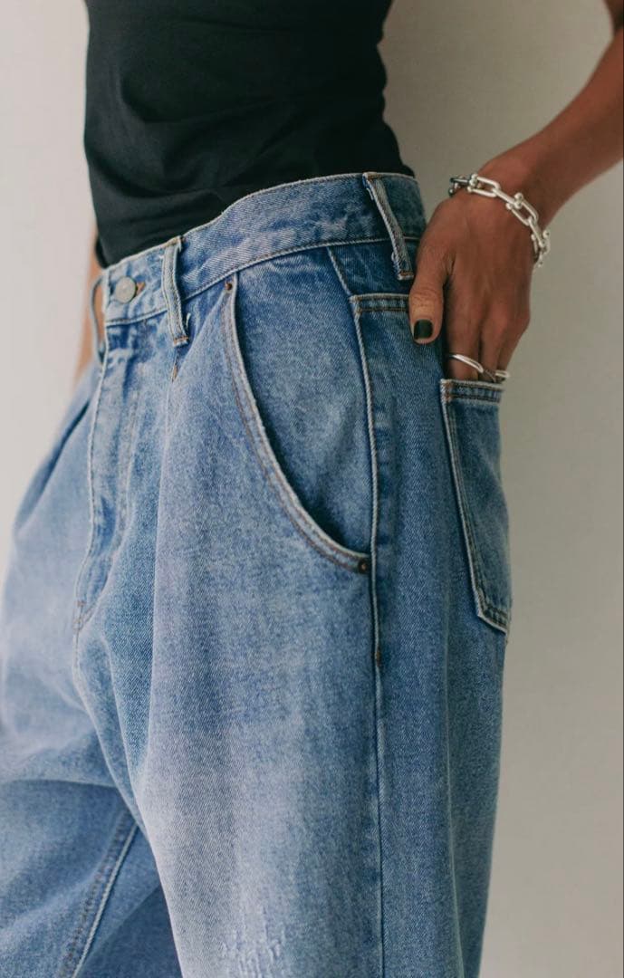 正規新品YENN HIGH RISE TUCK WIDE PANTS 38ロング