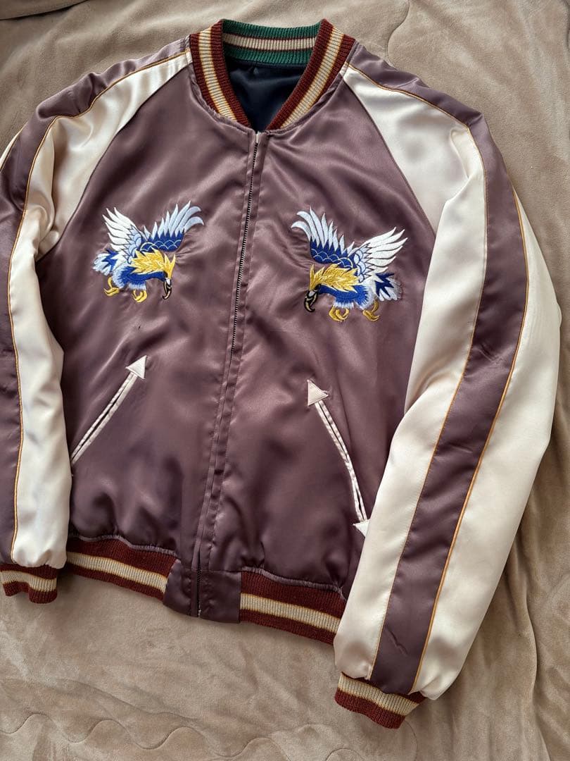 ２面用 テーラー東洋 ワシ 龍 地図 日本限定 スカジャン vintage