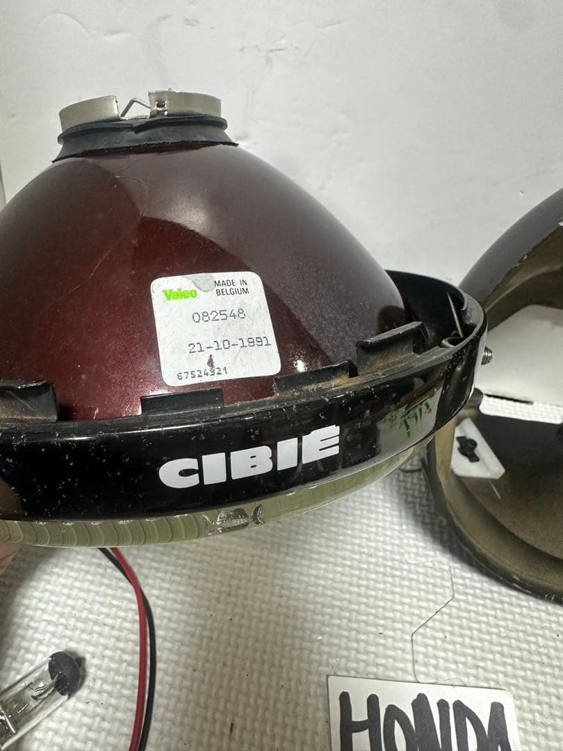 当時物シビエスーパーオスカー180πシビエ凹レンズ付ヘッドライトマーシャルCBX