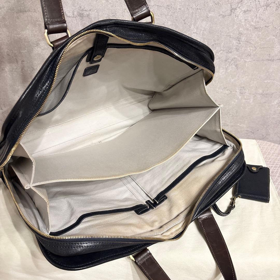 付属品完備 土屋鞄 アルマスバッファロー アーバンネイビー ビジネスバッグ