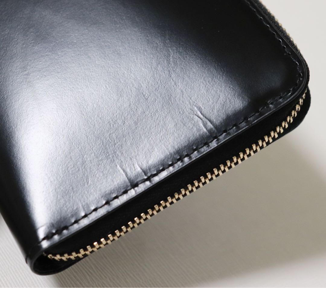 《ポールスミス》新品 ストライプ シャイニーレザー ラウンドファスナー式長財布