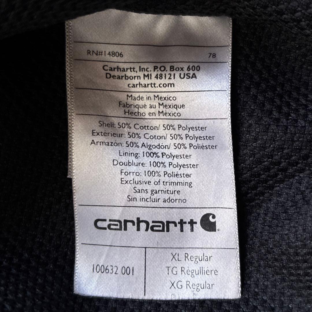 00's■カーハート【XL】アクティブジャケット スウェット フェードブラック