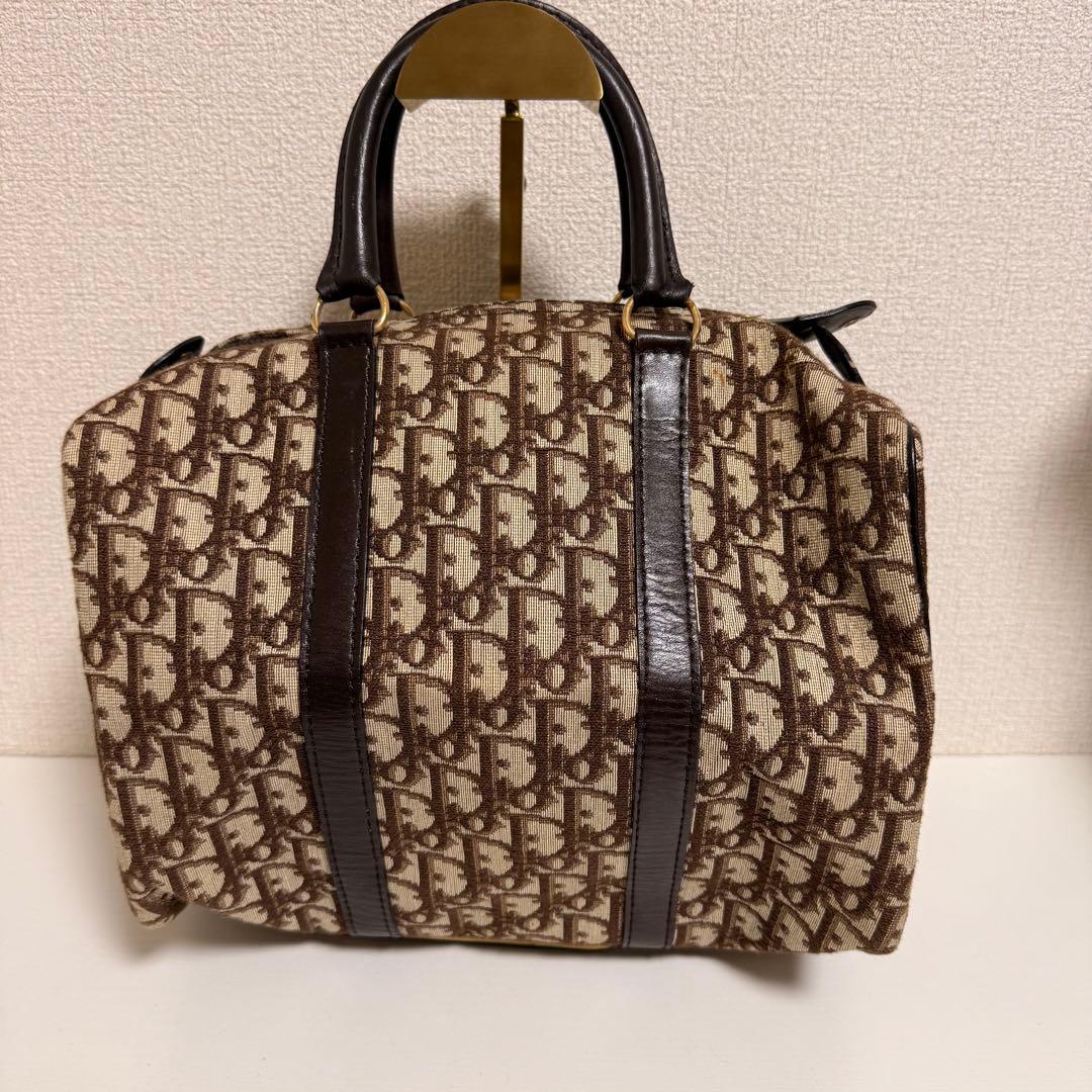 クリスチャンディオール Dior トロッター柄 ミニボストンバック