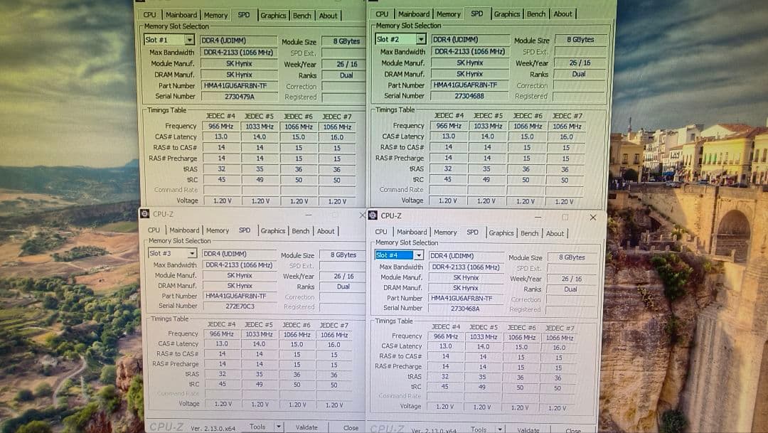 DDR4 8GBx4枚 32GB pc4-2133P 動作確認済み ③