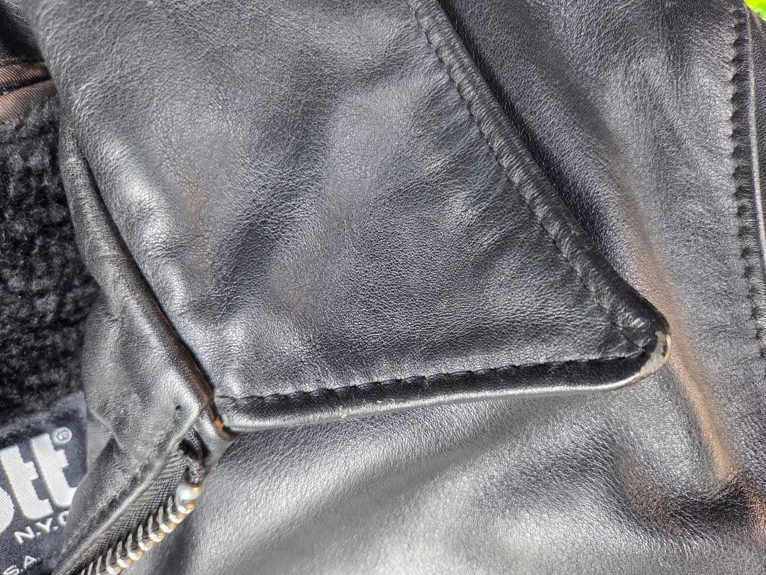 Schott 【人気ブランド】 　シングルレザー ジャケット 　ブラック