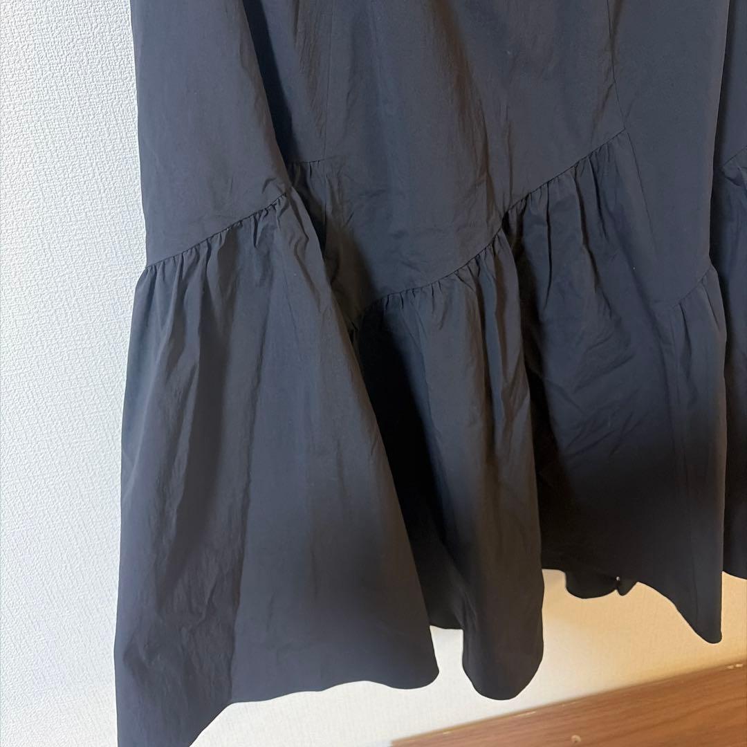 （完売品）アルアバイル　バイヤス切替ギャザースカート　ブラック