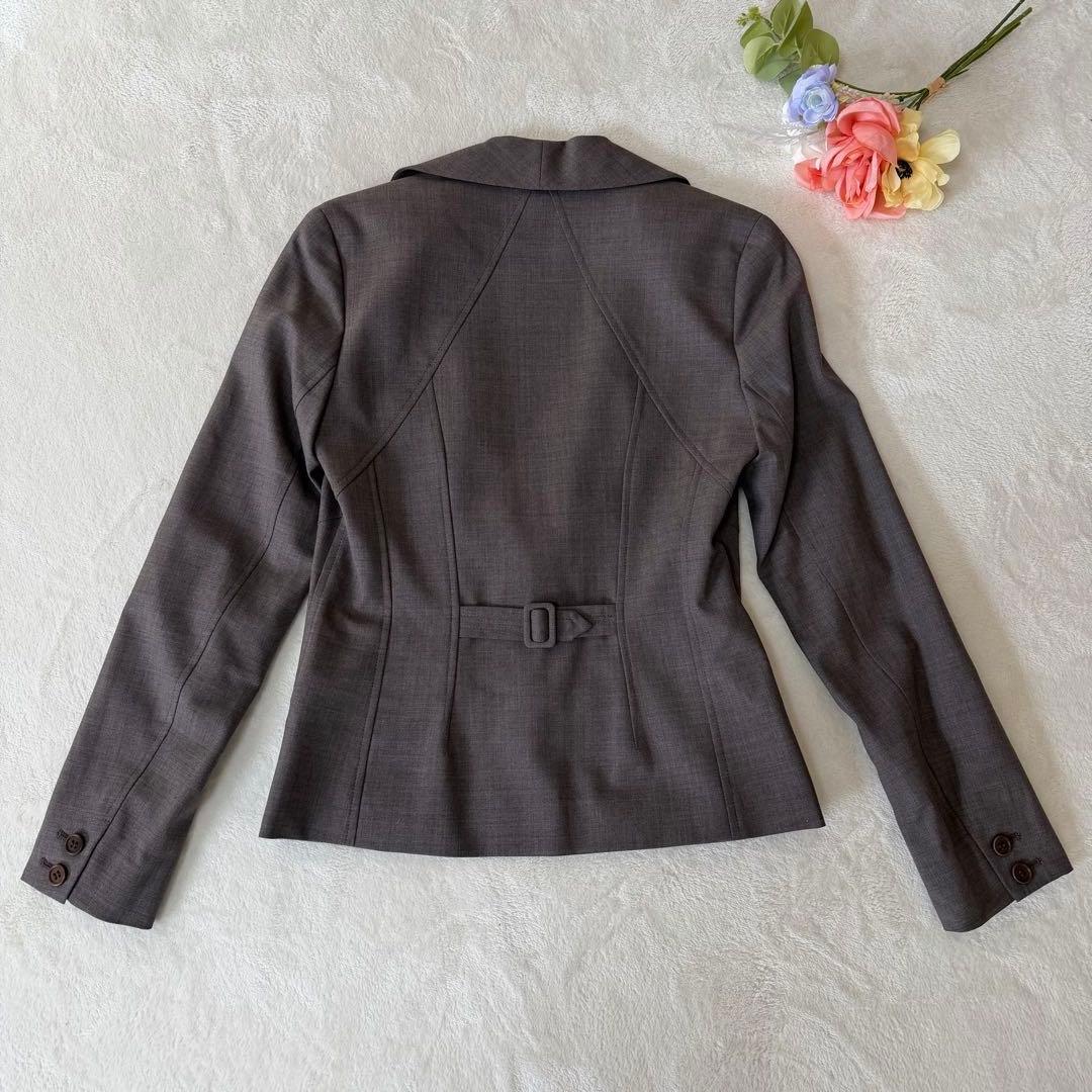 美品✨セオリー パンツスーツ　セットアップ　ブラウン　0 美脚パンツ　ウール混