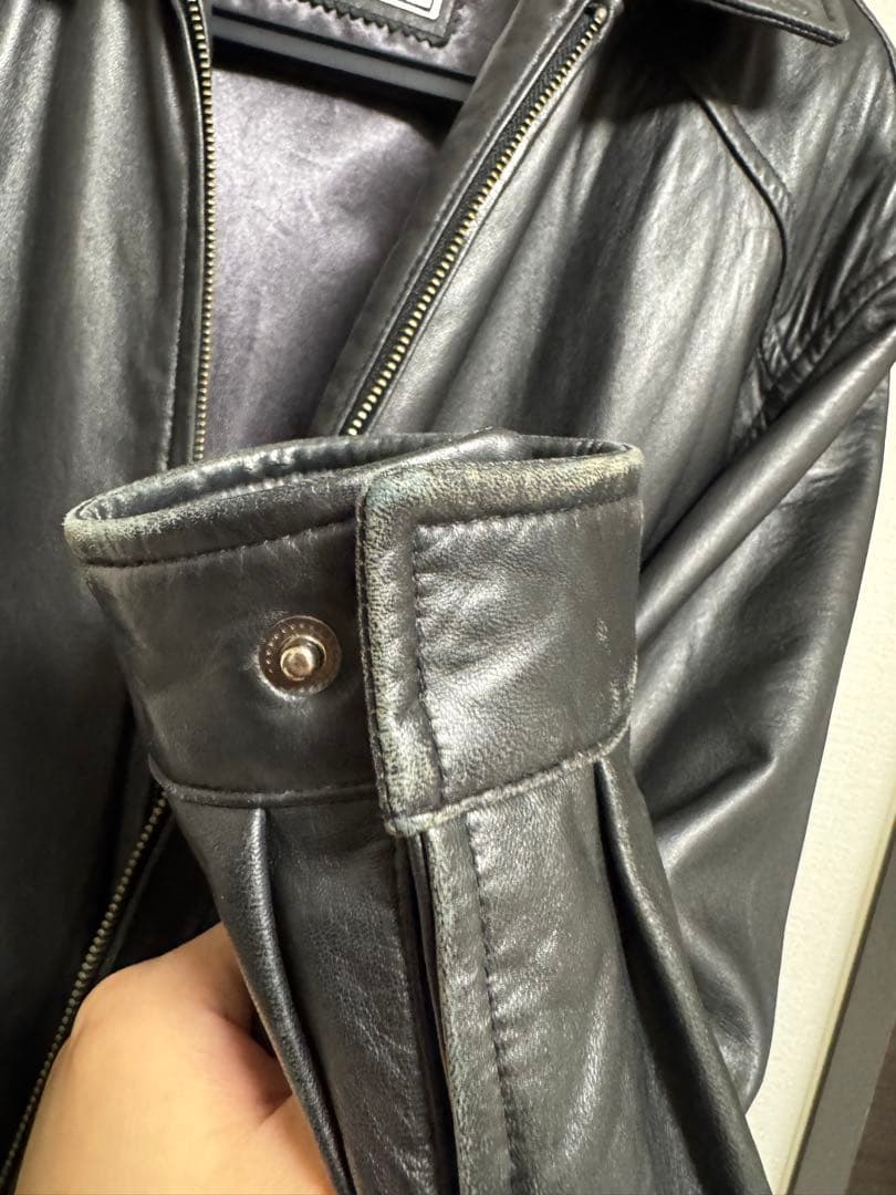 HATHAWAY ブラックレザー ジャケット Mサイズ