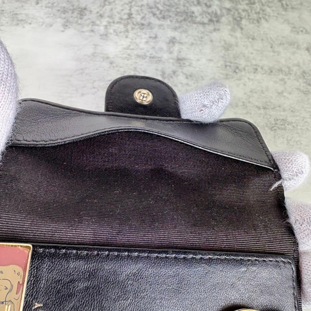 CHANEL キーリング　キーケース　マトラッセ　ラムスキン　カードケース