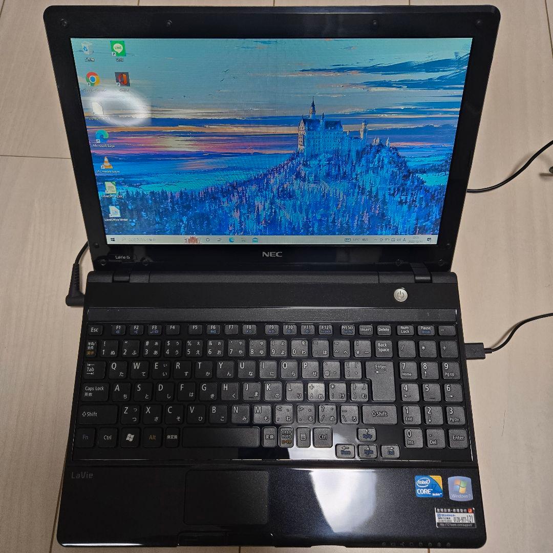 超美品 NEC ノートPC ブラック intel i7CPU 日本製 64ビット