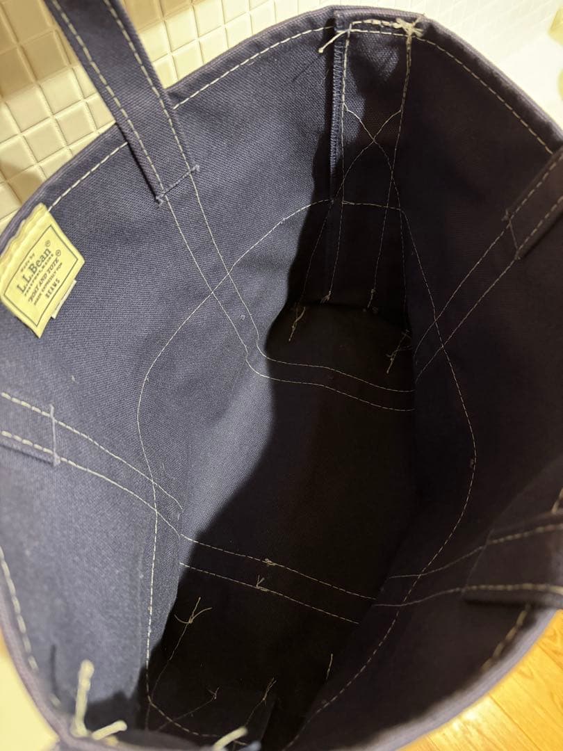 【美品】エルエルビーン×ビームス トートバッグ ボートアンドトート ネイビー M